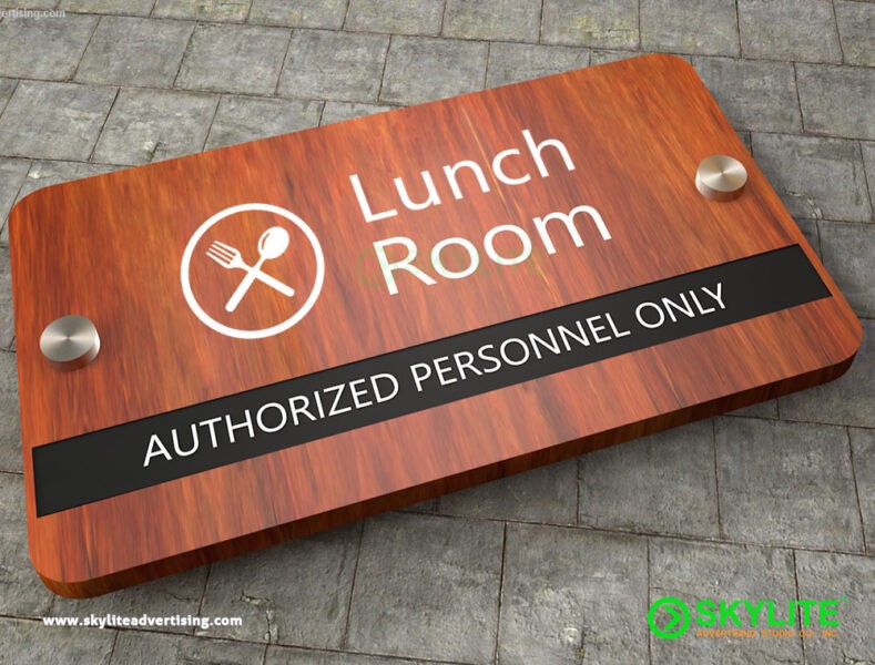 Lunch Room Door Sign