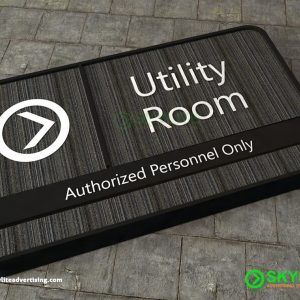 Utility Room Door Sign
