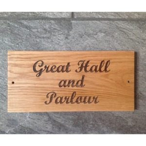 Door Sign- Oak Engraved