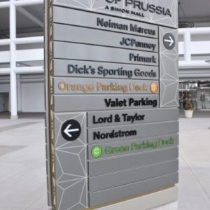 Aluminum Monument Directional Sign with Embossed Letters