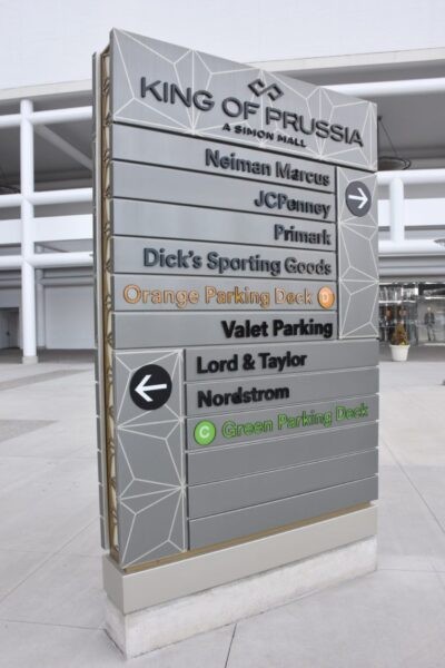 Aluminum Monument Directional Sign with Embossed Letters