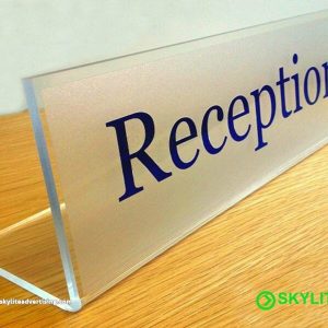 Freestanding Reception Desk Sign