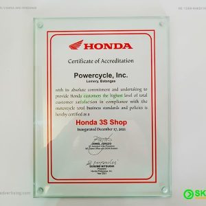 Glass Certificate UV Printing
