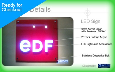 Acrylic LED Lighted Sign