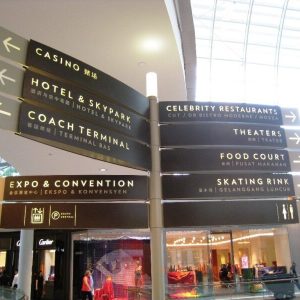 Acrylic Directional Sign with Post