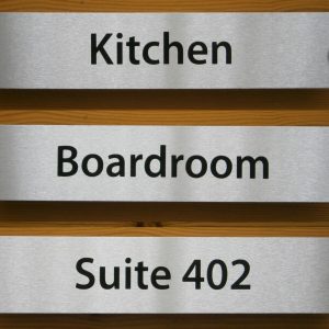 Door Sign- Brushed Aluminium