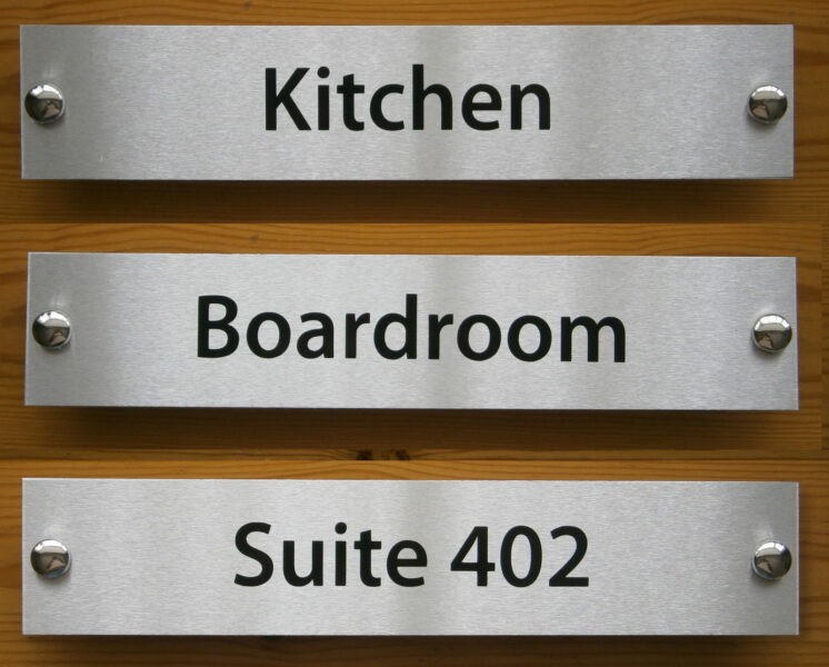 Door Sign- Brushed Aluminium