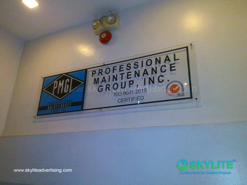 Direct UV Printing Glass Logo Signage