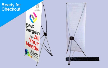 PVC X-Banner with Printed Tarpaulin