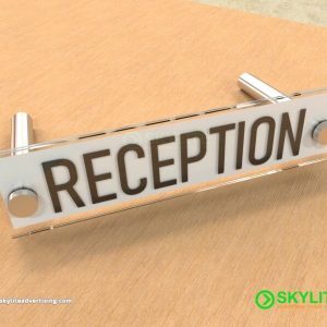 Reception Sign with Standoff Bolt