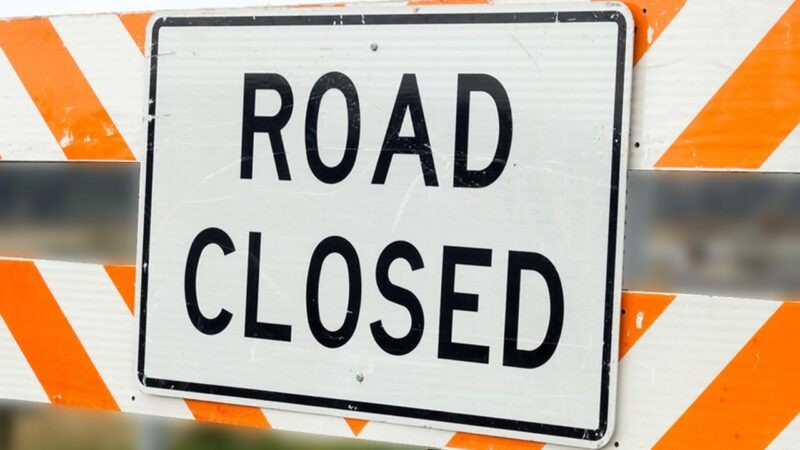 Traffic and Street Sign- Reflective Road Closed