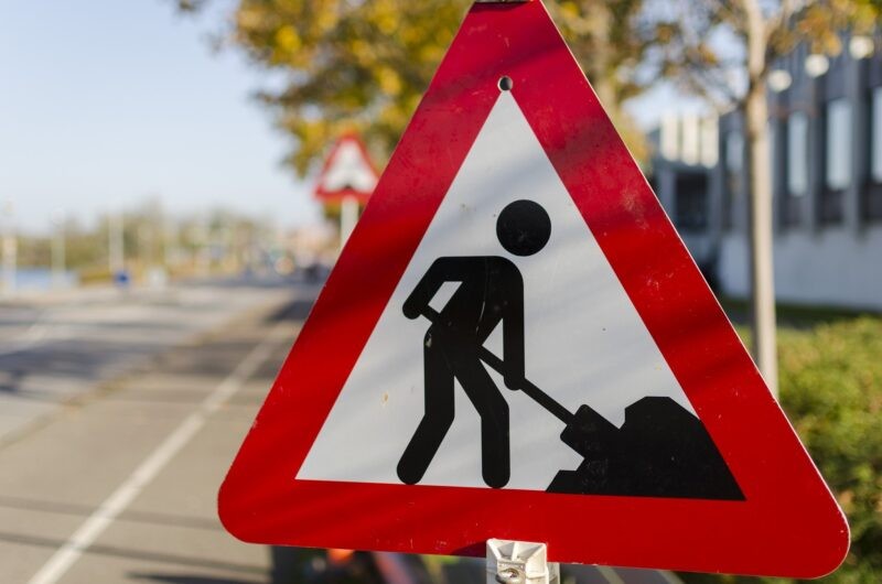 Traffic and Street Sign- Reflective Road Works