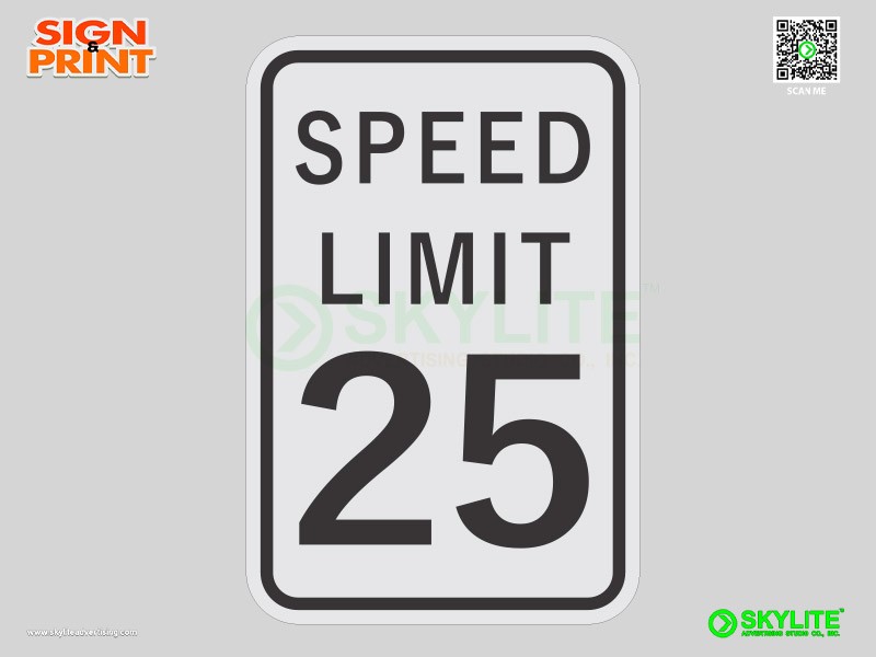 Speed Limt 25 Safety Sign