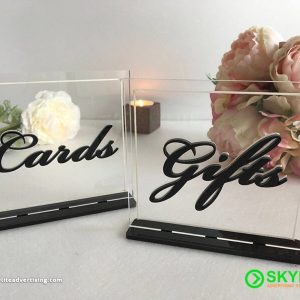 Table Top Engraved with Laser Cut Letter