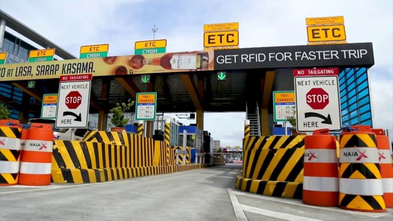 Traffic and Street Sign- Reflective Toll Collection System Lane