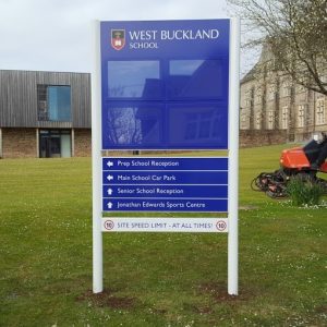 Aluminum Directional Sign Standee with Acrylic Insert
