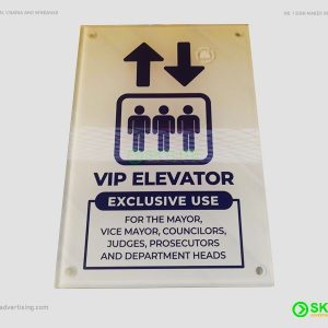 Elevator Glass Sign UV Printing