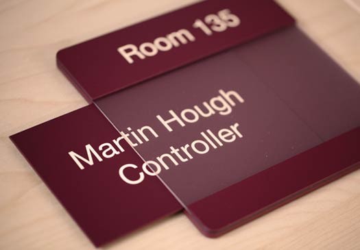 Office Sliding Signs- Acrylic