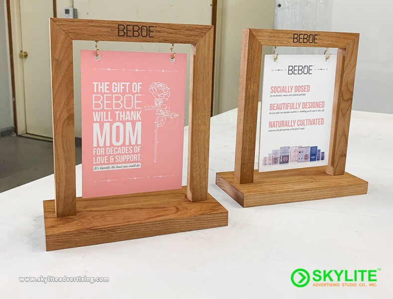 Table Top Sign with Hanging Graphics
